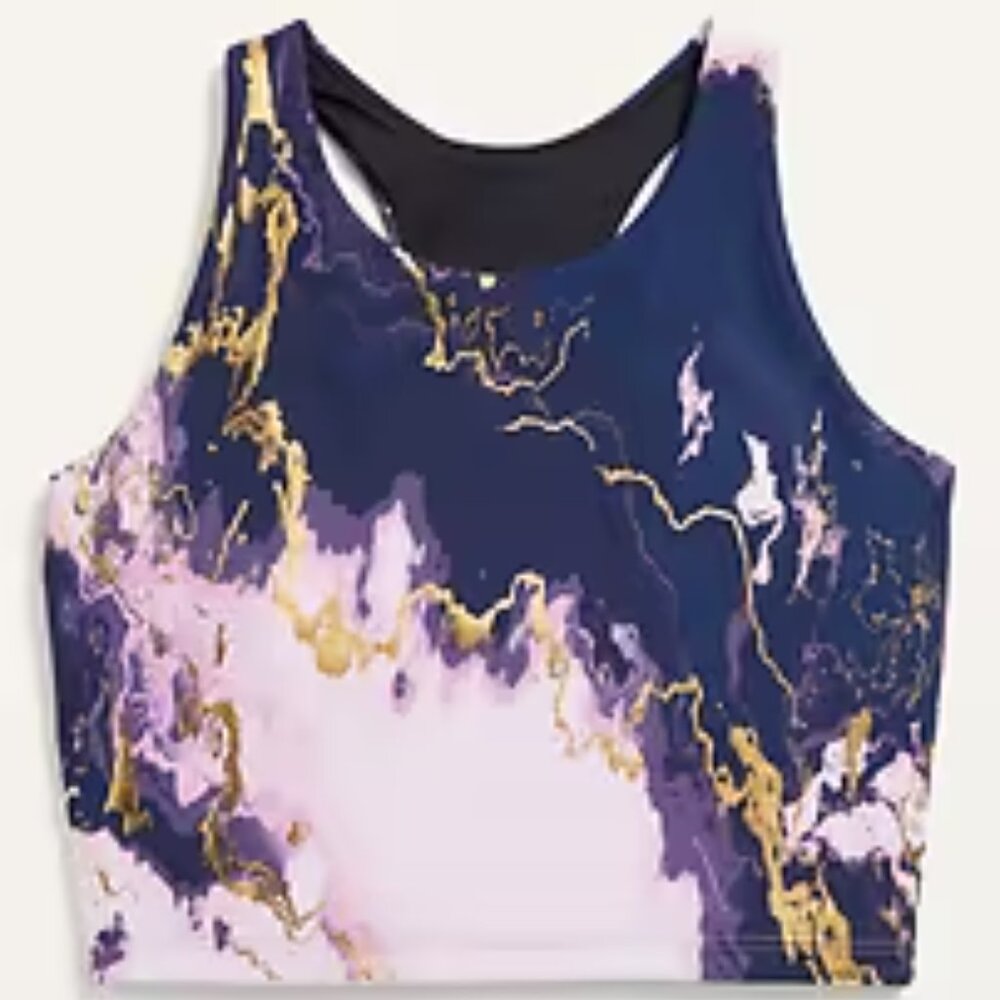 Old Navy Girl's Multicolor Powersoft Longline Athletic Sports Bra Size S